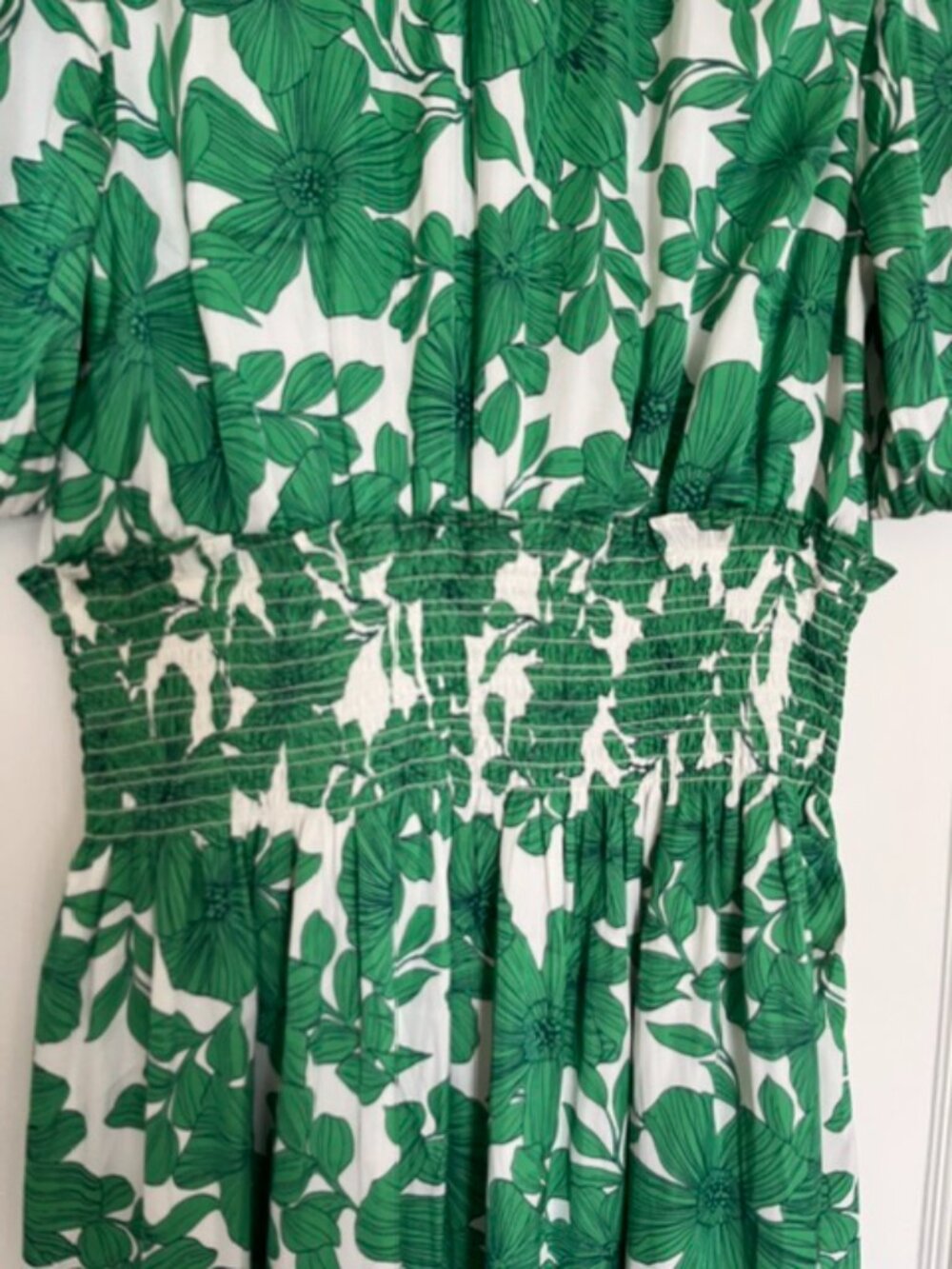 J. Crew Smocked-waist Dress in Greenhouse Floral Print | Size XS - Picture 10 of 12